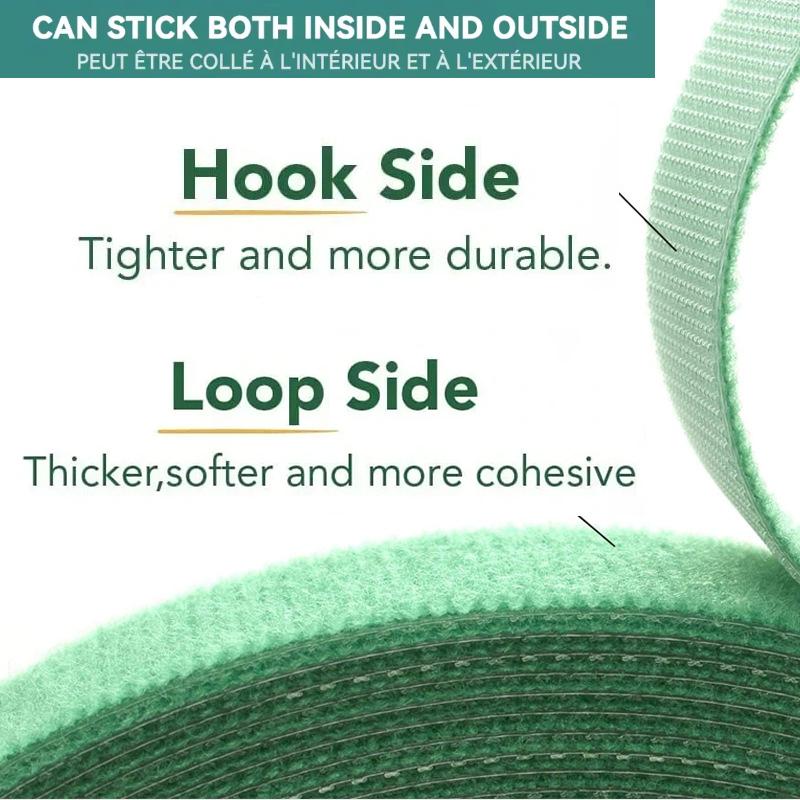 Nylon Plant Bandage Ties Black Green Garden Twine Plants Tie Velcro Fastener Tape Garden Hook Loop Bamboo Cane Wrap Support 5M