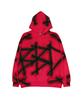 Black Blond Vividi Sprayed Custom Hoodie Gildan Version (Red)