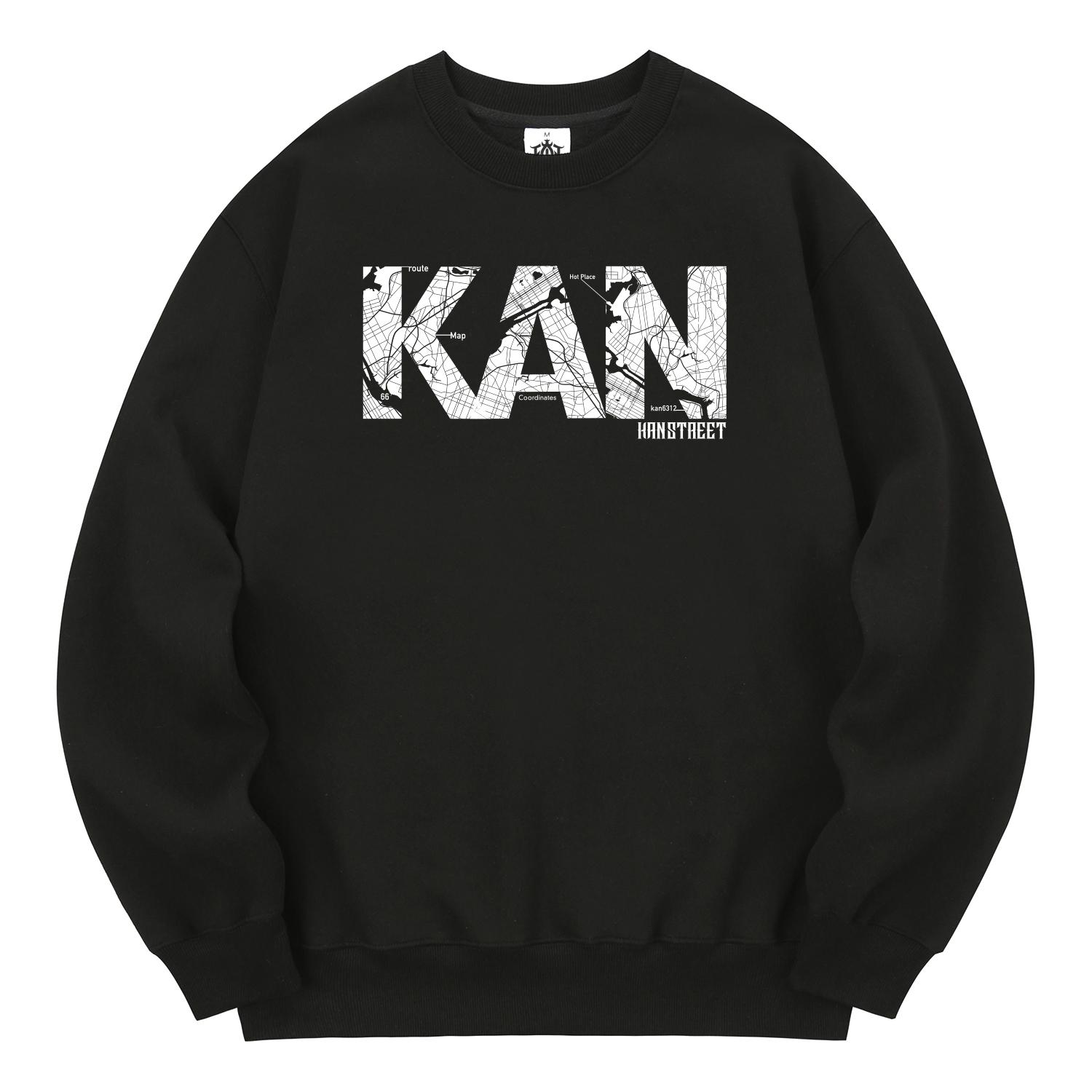 Khan 6312 Kmb0081 Route 66 Fleece-Lined Sweatshirt - Black M