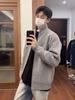 Men's Korean Knit Cardigan Jacket - Autumn/Winter Trend, Solid Stand Collar Sweater, High-End Feel, Lazy Style.