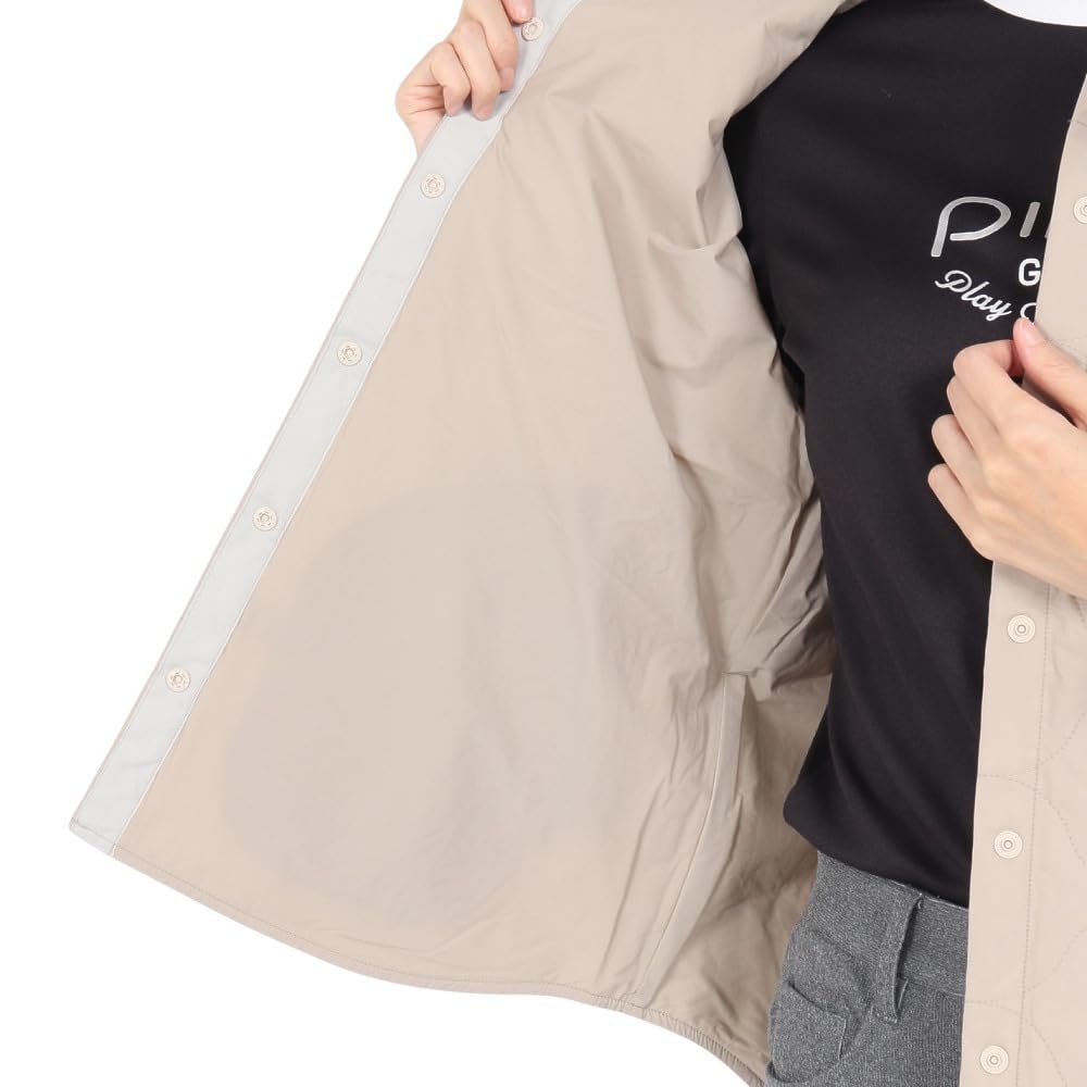 Filled Full Zip Blouson Golf Outerwear M [Pin Apparel] Women's (Stretch) / / 622-4220004 040_Beige