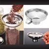 Good-Stainless Steel Wide Mouth Canning Funnel Hopper Thick Salad Dressing Funnel Wide Mouth Can For Oil Wine Kitchen
