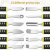 Hardened claw nail double headed pry bar 6-in-1 disassembly battery screen frame flat pry bar injection molding repair tool