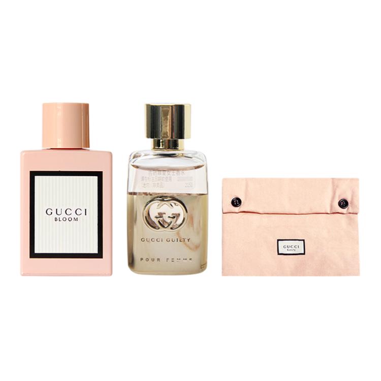 Gucci Sample Set, Women s Perfume Sample Kits 5ml*2+Makeup Bag 5ml*2+Makeup Bag