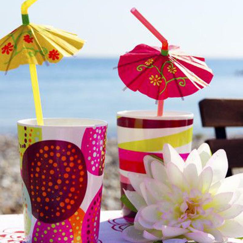25pcs Flamingo Umbrella Pineapple Theme Disposable Plastic Straw Tropical Summer Beach Outdoor Camping Decoration Party Supplies