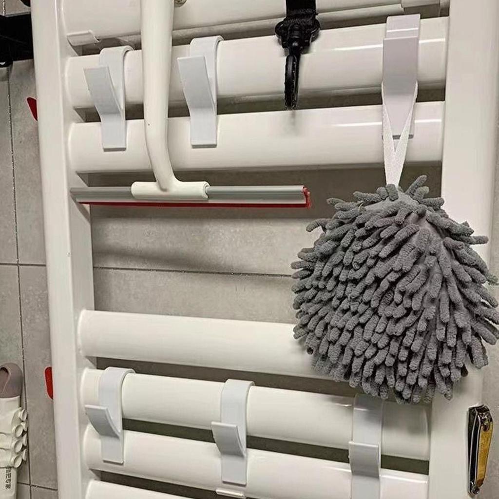10pcs Bathroom Shower Towel Holder Hanger Heated Radiator Rail Hooks Clips Storage Racks Clothes Scarf Hanger Hooks
