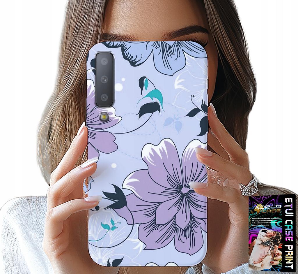 Etui Do Samsung A7 2018 - Kwiatki Kwieciste Modne Wzory Plecki