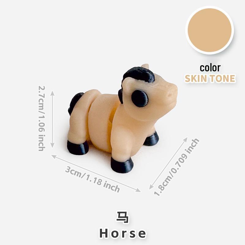 Colorful 3D Printed Small Animal Toys - Simulation Animal Models for Micro-Landscape Decoration