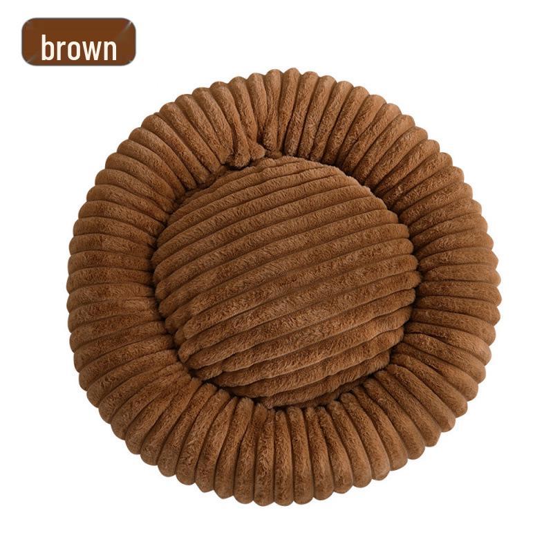 Cross-Border Faux Fur Pet Nest: Warm Round Bed for Dogs & Cats
