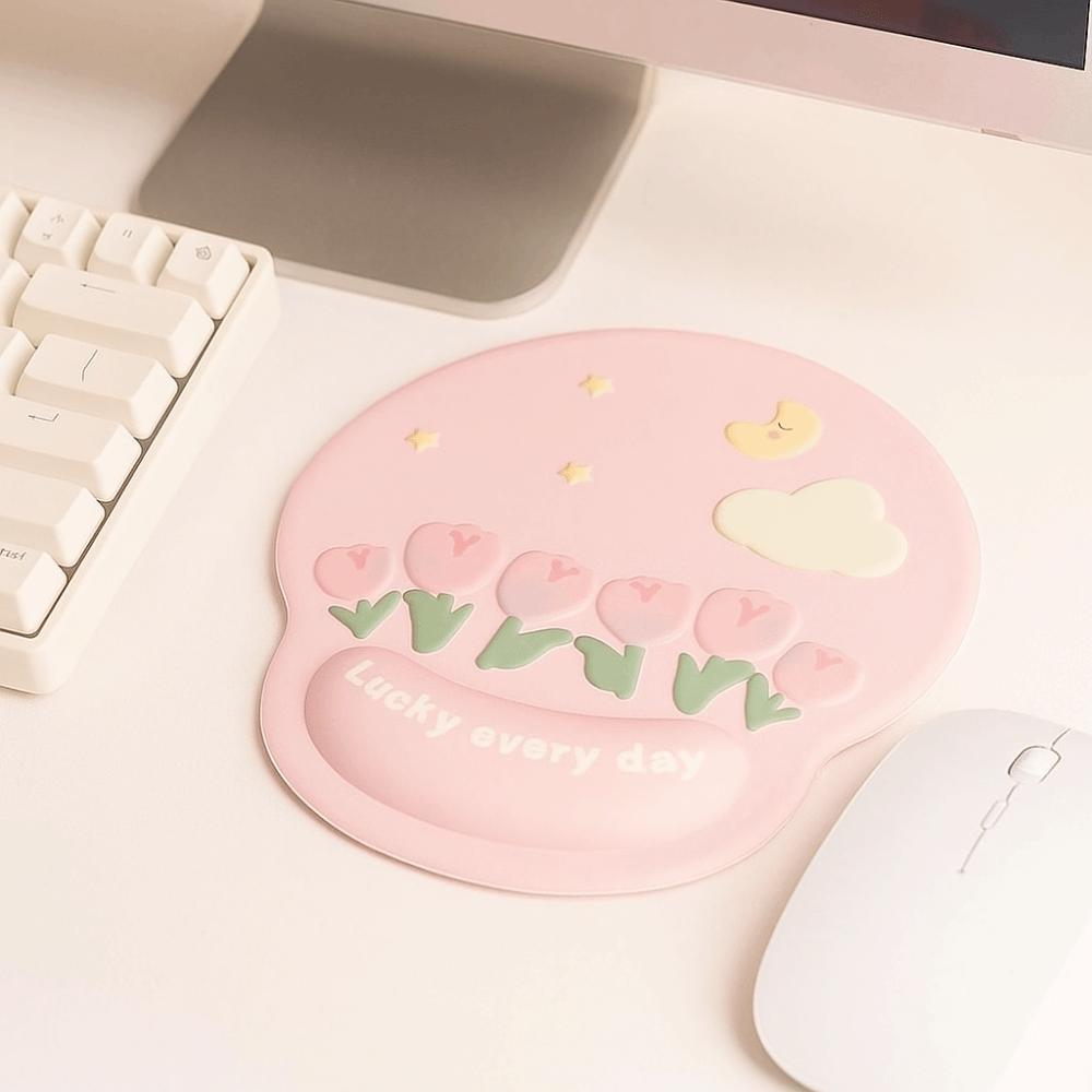 Hand Support Tulip Mouse Pad Non-Slip Mouse Wrist Rest Wrist Rest Mouse Pad  Home Decor