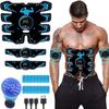 EMS Abdominal Muscle Training Arm Muscle Training Abdominal Muscle Stimulator with 8 19 Intensity USB Includes 16 Gel Sheets Belt, Machine, Modes,