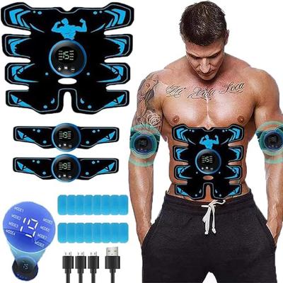 EMS Karın Kası Eğitimi Kol Kası Eğitimi 8 19 Yoğunluklu Karın Kası Stimülatörü USB 16 Jel Ped İçerir Kemer, Makine, Modlar,