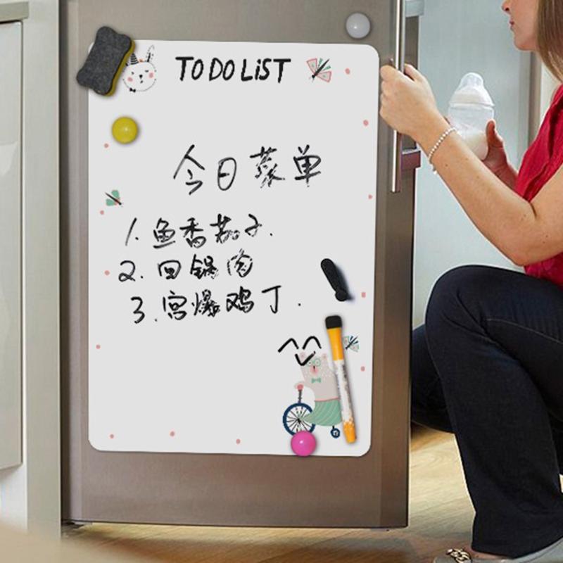 Magnetic A4 Refrigerator Message Sticker Flexible Fridge Drawing White Board Message Memo Reminder Planner