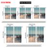 2pcs   Plane Printing Curtains Digital Printed Beach Versatile Durable Polyester (without Rod) Versatile All Use for Bedroom