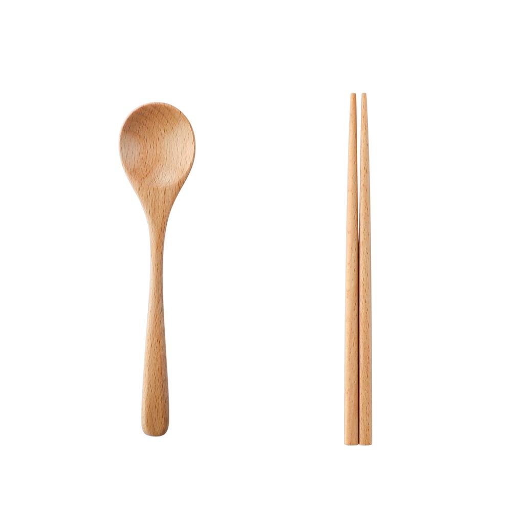 Natural Wood Barley Straw Box Chopsticks Pouch 18cm Chopsticks, Spoon, Holder, Included,