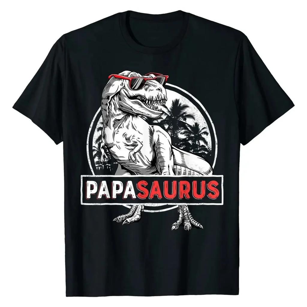 Papasaurus T Shirt T Rex Papa Saurus Dinosaur womenClassic Tops & Tees Crazy Faddish T Shirts Streetwear