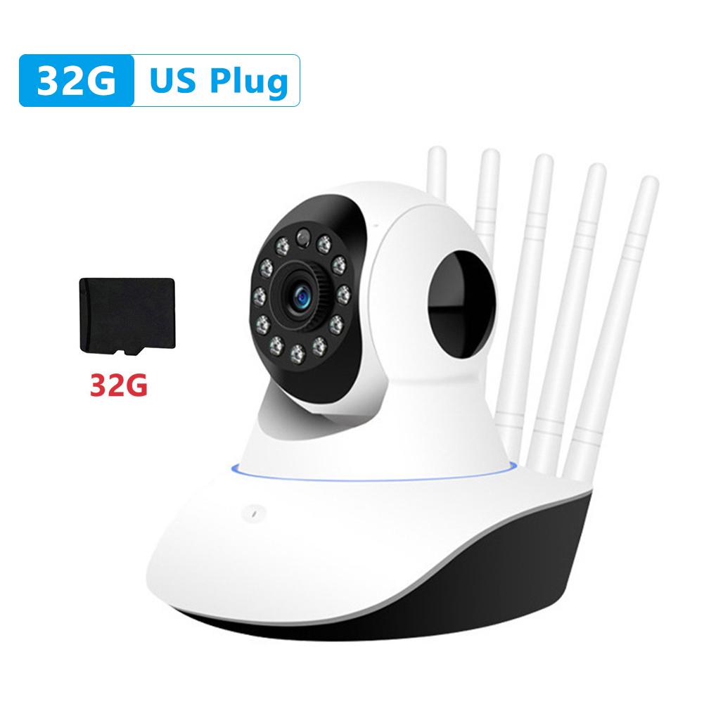 720P 1MP Security Monitor Two-way Voice 360 HD CCTV Security Camera Infrared Night Vision Security Video Camera with Memory Card