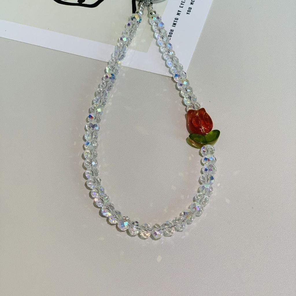 Bling Phone Strap Lanyard With Slip Card Handmade DIY Key Chain Accessories For iPhone 16 CCD Camera Schoolbag Ins Korea Y2K