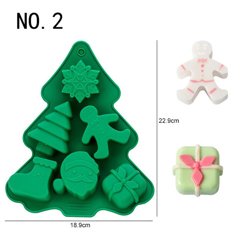 Christmas Silicone Mold Non Stick Cake Decorating Tools For Jelly Chocolate Candy Baking Dessert DIY Holiday