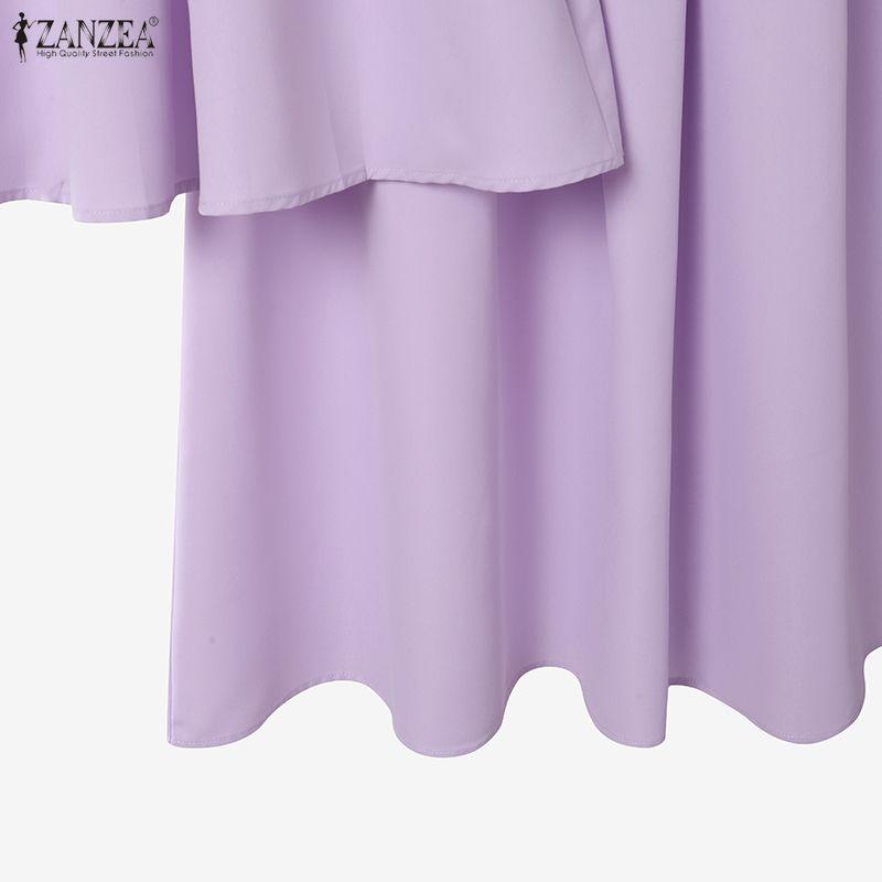 ZANZEA Women Elegant Casual Sleeveless Vest Tops With Loose Skirts Two Piece Suit Sets