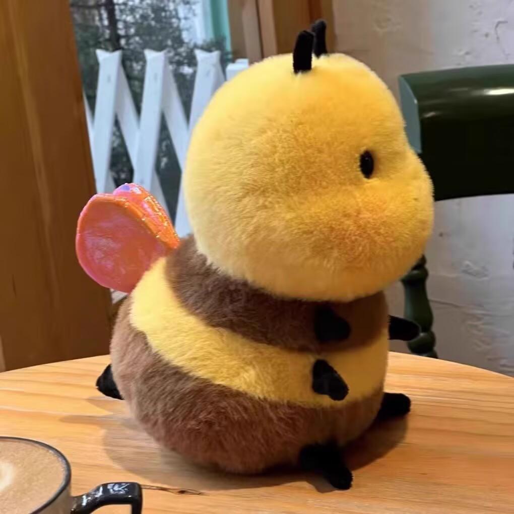 Cute Little Bee Doll Soothing Pendant Toy Bee Doll Plush Birthday Gift Couple Animal for Girlfriend