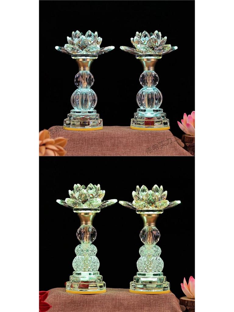 Seven-Color Eternal Buddhist Lotus Offering Lamp