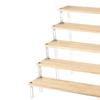 Clear Acrylic Display Riser Shelf Organizer Cupcakes Holder Showcase Fixtures Wood