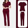 Ladies' Comfortable And Casual Solid Color Short Sleeved Pants Protective Suit Set