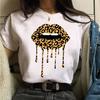 Fruit And Lips Print T Shirt New Fashion Women T Shirt Harajuku Tops Female Graphic Tee Ladies Cute Tee Shirt White Woman T-Shi