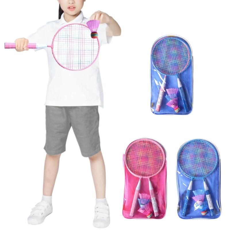 Badminton Racket Outdoor Racquet Sports Toy for Children with Shuttlecocks, Lawn Yard Badminton Game Set for Kids Adults