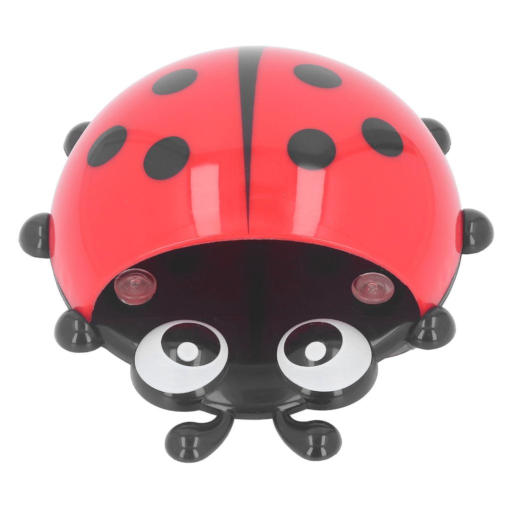 2PCS Kids Toothbrush Holder Wall Mounted Cute Ladybug Toothbrush Storage Organizer with Suction Cup