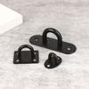 4Pcs Black Stainless Steel Top Hook Wall Bag Ceiling Fan Lamp Roof Fan U-Shaped Hooks