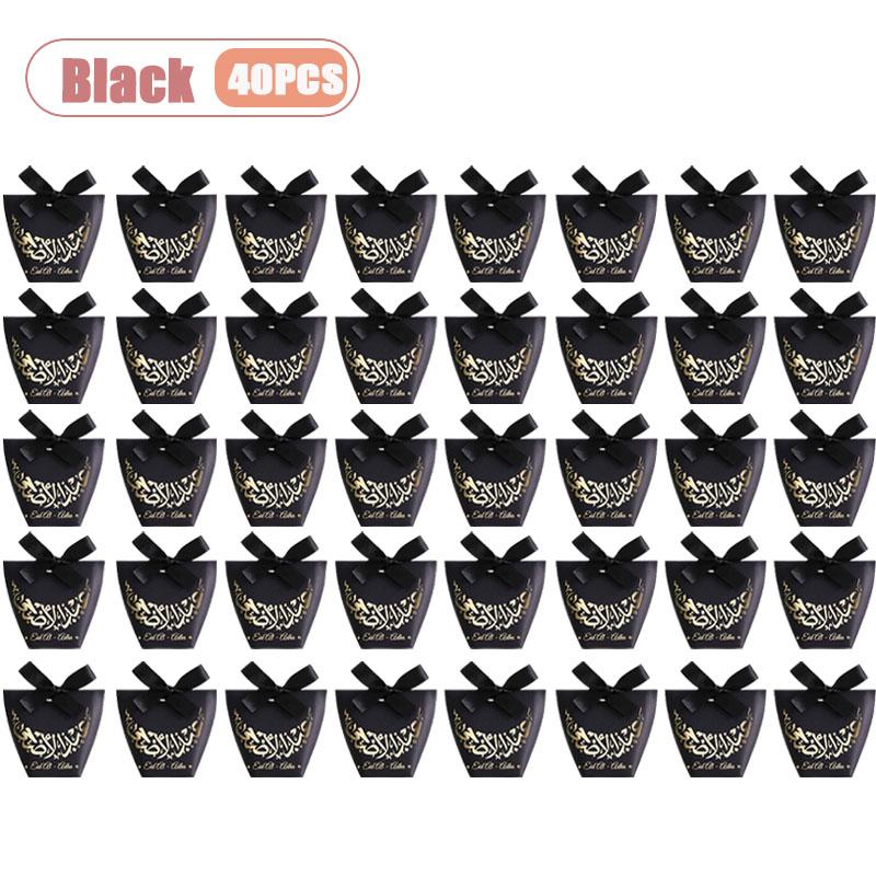 10-40PCS Ramadan Gift Boxes Eid Party Favor Bags for Middle Eastern Holiday Celebration Candy Treat Packaging