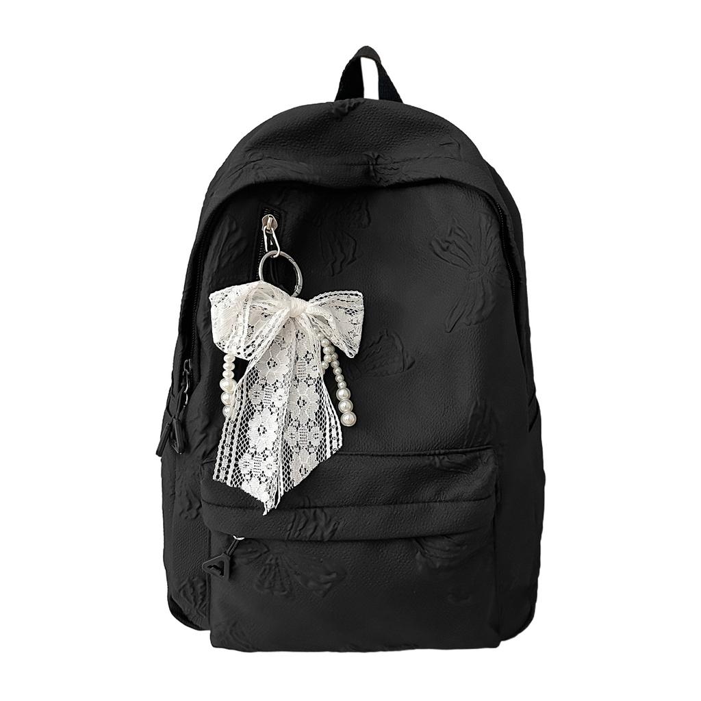 Schultasche Koreanische Version Einfach Einfarbig Mädchen Rucksack Outdoor Freizeit Rucksack Mittelschüler Campus Schultasche Große Kapazität Rucksack