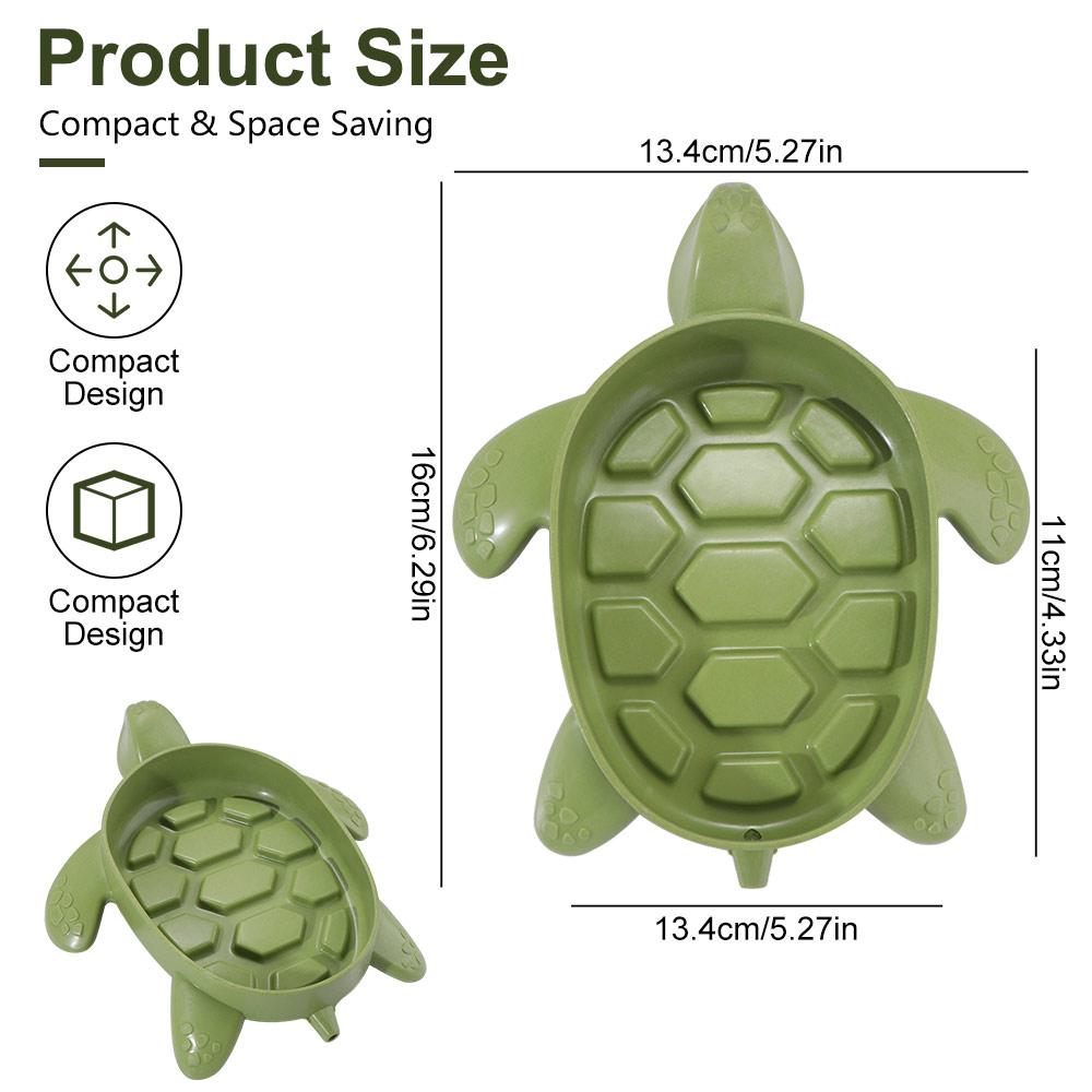 Plastic Turtles Shape Soap Box Cute Soap Holder Creative Drain Soap Holder Box Laundry