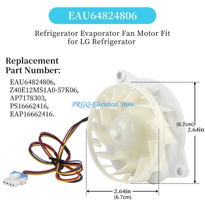 N0PF Evaporator Cooling Fan Motor for EAU64824806 Refrigerator Units Fridge Condenser Fan Freezer Replacement Part