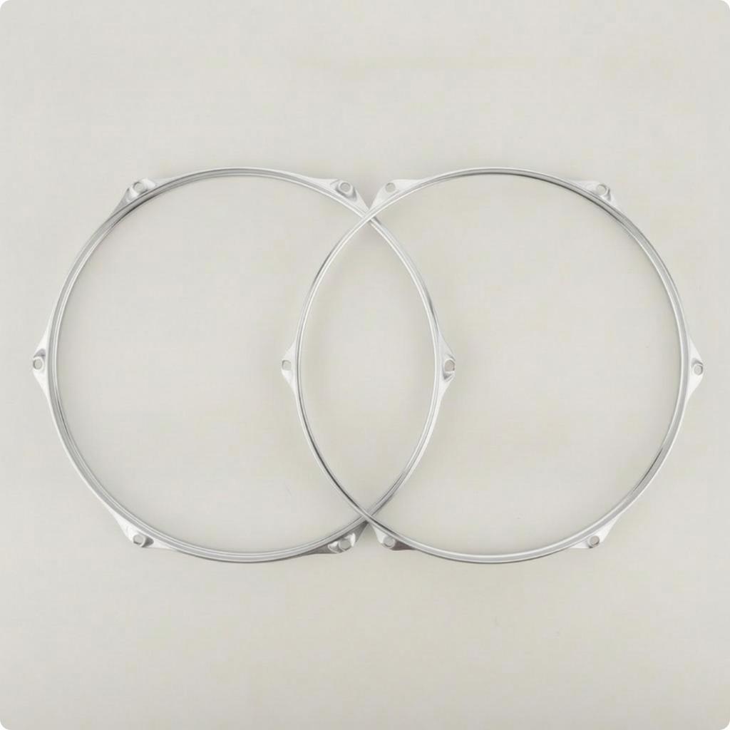 2 Pieces 14-Inch Drum Hoop Polished Hardware Easy to Install for Music Students