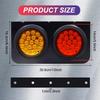 Ygmylandbb LED Truck Tail Light 24V Trailer Light Small Turn Signal Mode Light Truck Truck Lighting Red Red and Yellow Light Waterproof Set of 2