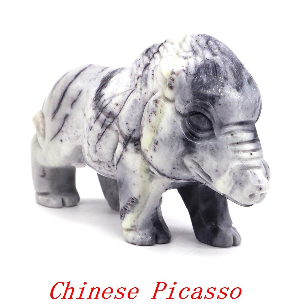 Wild Boar Statue With Natural Crystals Hand Carved Healing Animal Figurine Reiki Gemstone Craft Home Decoration Gem Gifts 2.8 In