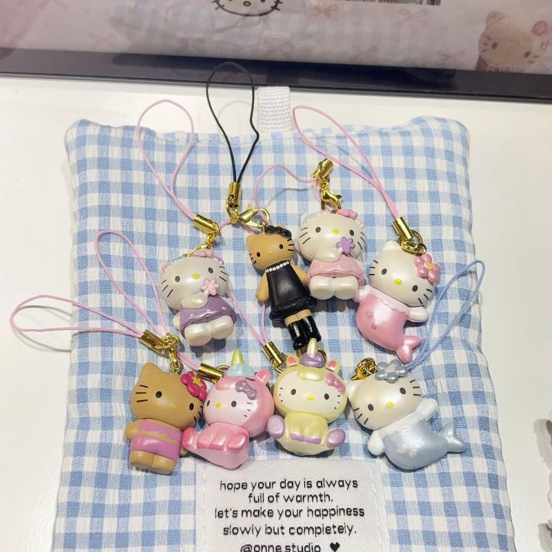 Lange Beine Hello Kitty Handykette Hello Kitty Anhänger Schlüsselanhänger Schmuck für Mädchen Frauen Geschenk Taschen Dekoration