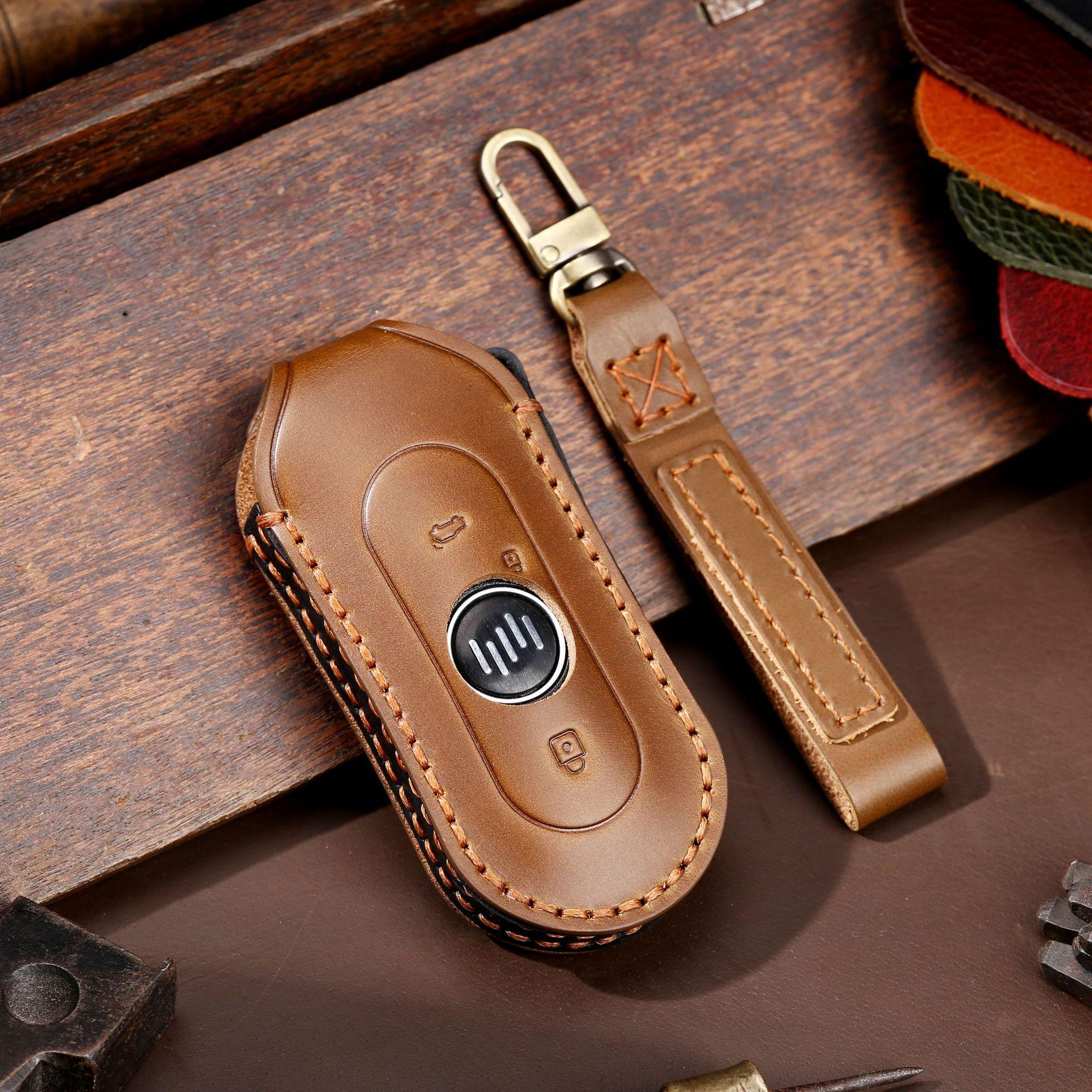 

2021 model is suitable for Weimar EX5 key case, new ex6 special protective case, genuine leather car key case, purely handmade.