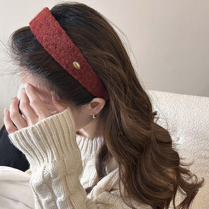 1Pc French Knitted Metal Headband with Versatile Knitting Design Daily Wear,comfortable To WearRetroElegantsuitableVariousStyles