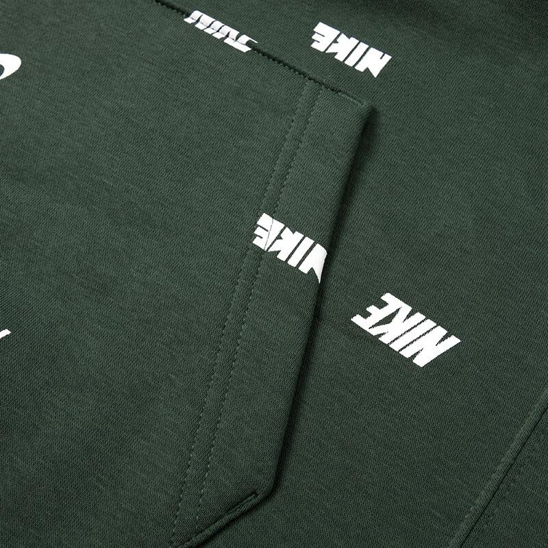 Nike Printed Logo Hoodie Sweatshirt Men Tops Green FB7435-323
