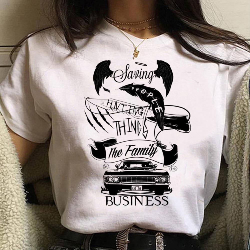 Supernatural Tshirt Women Manga Tee Girl 2000s Clothing