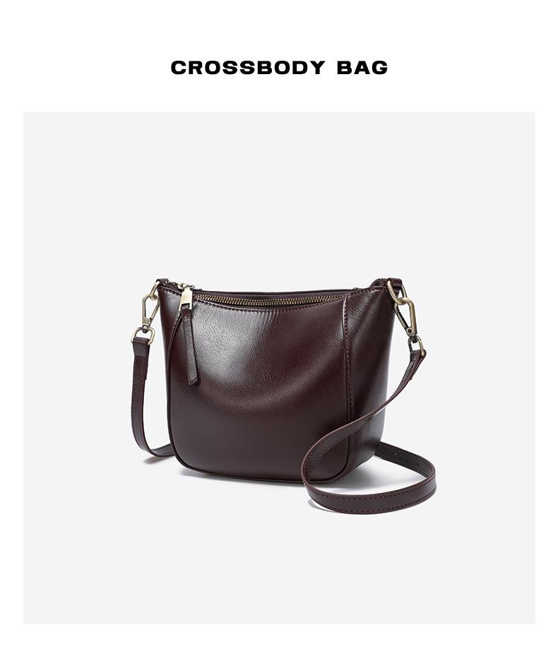 Genuine Leather Women's Small Handbag 2025: Autumn/Winter Coin Purse Versatile Fashion Shoulder Crossbody Bag