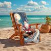 1Pc Santa Claus Moonlight Beach Towel, Quick Dry, Multi-Use for Beach Pool Gym Yoga Home Travel, Christmas, Halloween, Xmas Gift S245