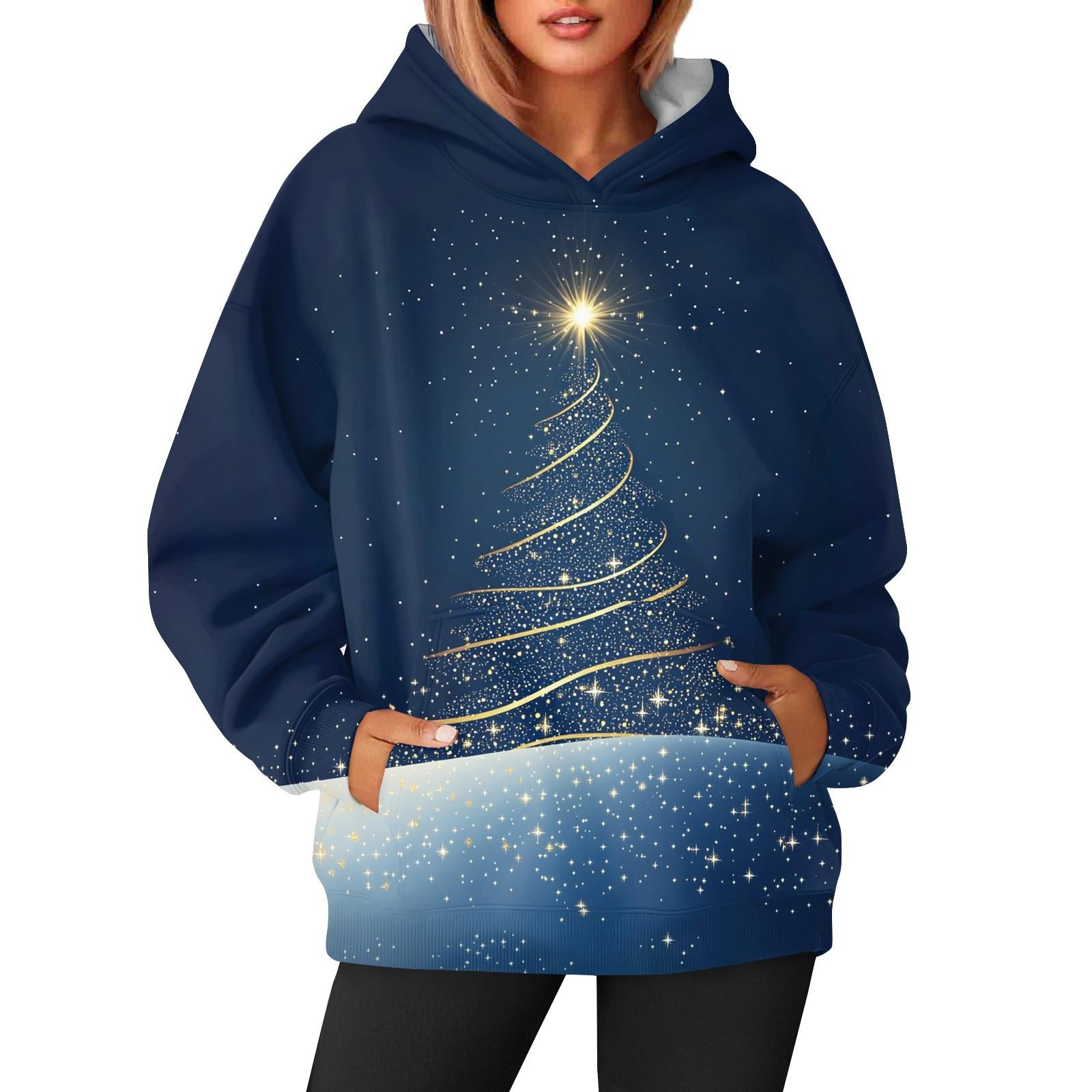 

Женская модная и повседневная толстовка с капюшоном и длинными рукавами с принтом XXXL