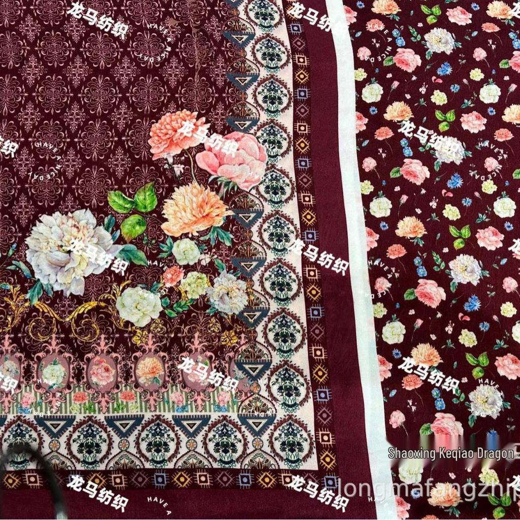 Korean Velvet Digital Print Scarf Fabric
