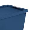 Extra Large Storage Bin, 34 Gallon Plastic Storage Container with Latch Lid, Blue