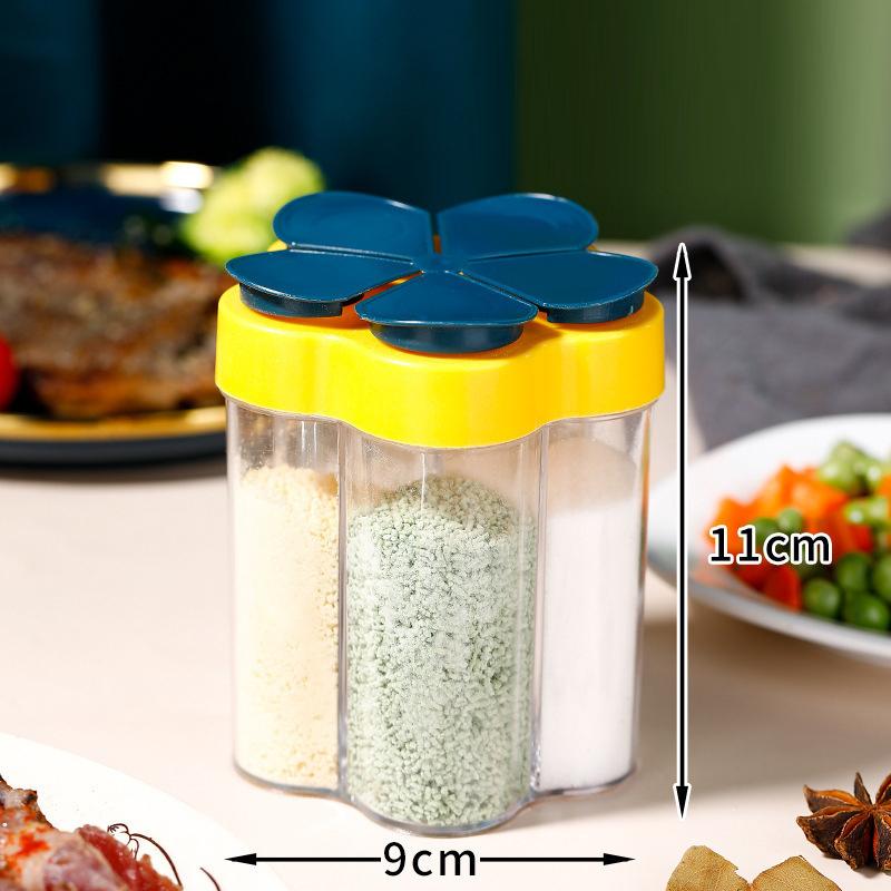 Creative 5 In 1 Seasoning Jar Household Moisture-Proof Spice Rack Outdoor Camping Seasoning Bottle Kitchen Gadget
